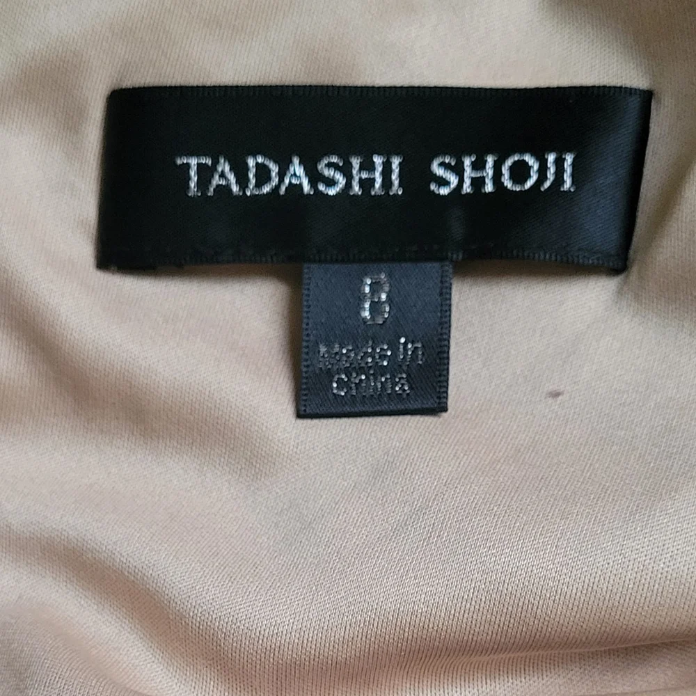 NWT Tadashi Shoji Metallic Lace Off-Shoulder Dress SZ 8 - Picture 8 of 9